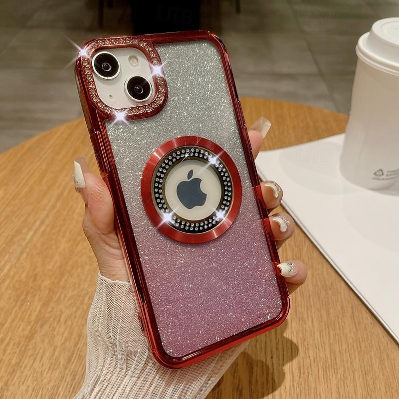2025年 電話 ケース 用途 iPhone 16 iPhone 15 プロマックスプラス iPhone 14 13 12 11 Pro Max Plus バックカバー ワイヤレス充電をサポート ブリンブリングリッターシャイニー 耐衝撃 TPU 仕上げ  コレクション – $18.99 –P2