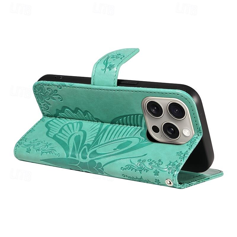 telefone Capinha Para iPhone 16 iPhone 15 Pro Max Plus iPhone 14 13 12 11 Pro Max Plus Mini SE Capa traseira Com Suporte Magnética com pulseira Borboleta Retro TPU Couro PU de 2025 por $15.99 –P7