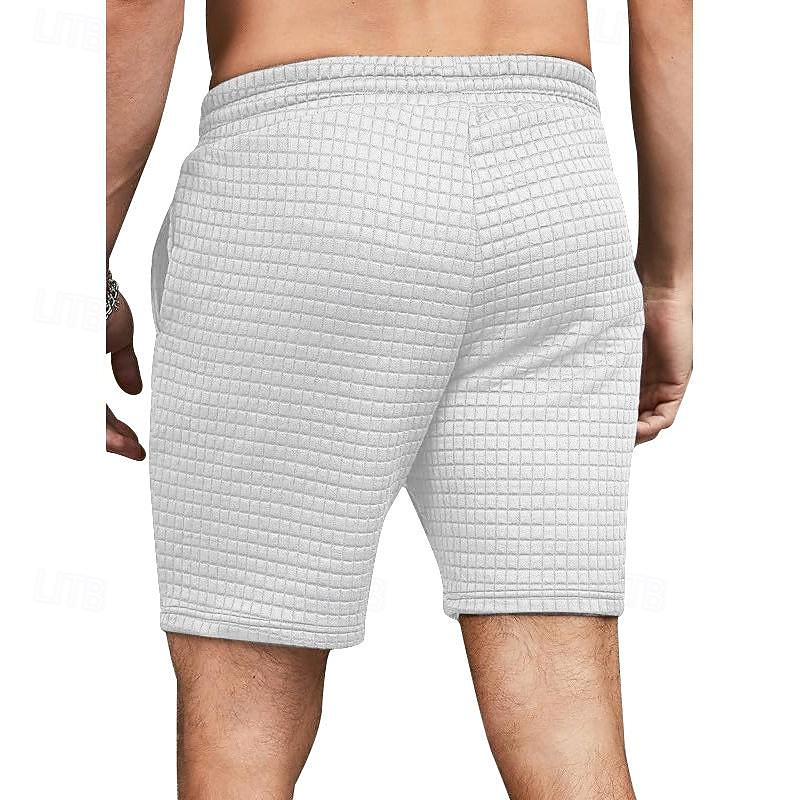 Herren Waffel-Shorts Sweatshorts Kurze Hose Shorts Kurze Hosen Sommer-Shorts Tasche Kordelzug Elastische Taille Glatt Komfort Kurz Sports Outdoor Täglich Ausgehen Modisch Brautkleider schlicht 2026 - $17.99 –P16