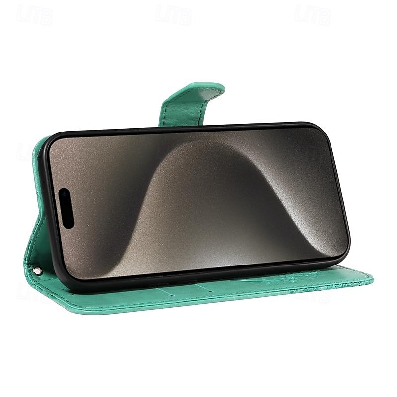 telefone Capinha Para iPhone 16 iPhone 15 Pro Max Plus iPhone 14 13 12 11 Pro Max Plus Mini SE Capa traseira Com Suporte Magnética com pulseira Borboleta Retro TPU Couro PU de 2025 por $15.99 –P6