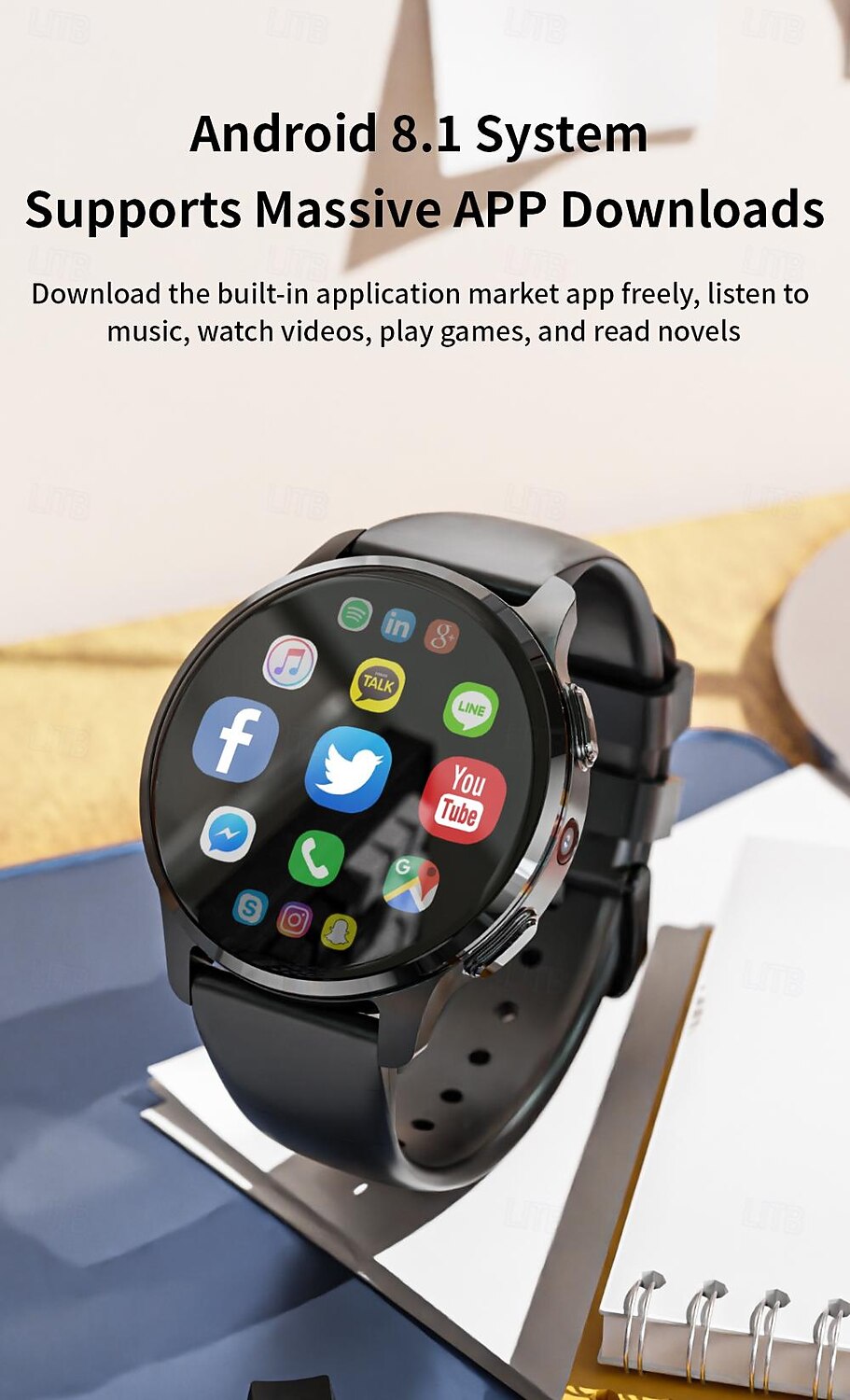 LOKMAT APPLLP 2 Умные часы 1.508 дюймовый Смарт-часы-телефон 3G 4G Bluetooth Педометр Напоминание о звонке Датчик для отслеживания сна Совместим с Ноль Женский Мужчины GPS 2025 - $121.99 –P13