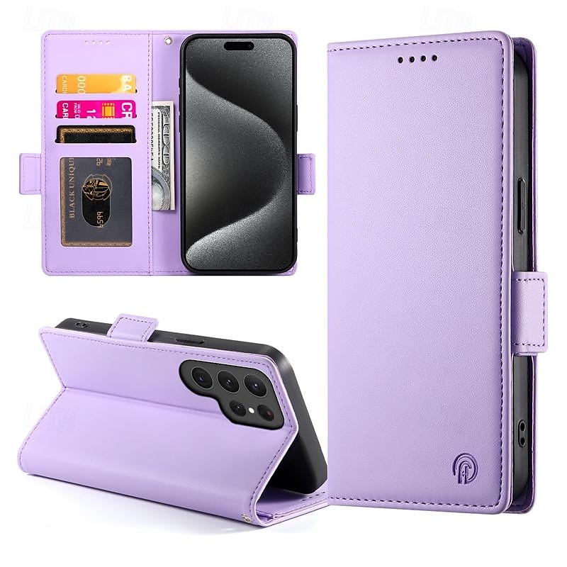 Etui na telefon do Samsung Galaxy A55 A35 A25 A15 5G A54 A34 A14 A73 A53 A33 A23 A13 A72 A52 A32 A22 A12 S25 Ultra tylna pokrywka z podstawka uchwytem magnetycznym slot na kartę retro TPU PU skóra 2025 - $18.99 –P8