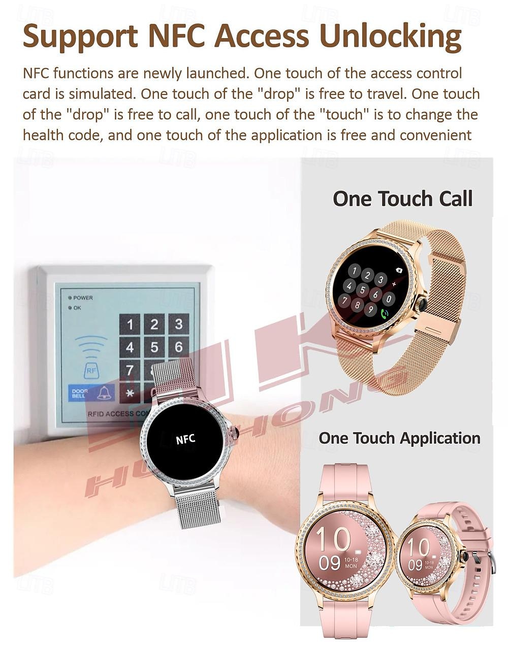 696 HK27 Smart Watch 1.3 inch Smart Band Fitness Bracelet Bluetooth Pedometer Call Reminder Sleep Tracker Compatible with Android iOS Women Hands-Free Calls Message Reminder IP 67 42mm Watch Case 2025 - $51.99 –P3