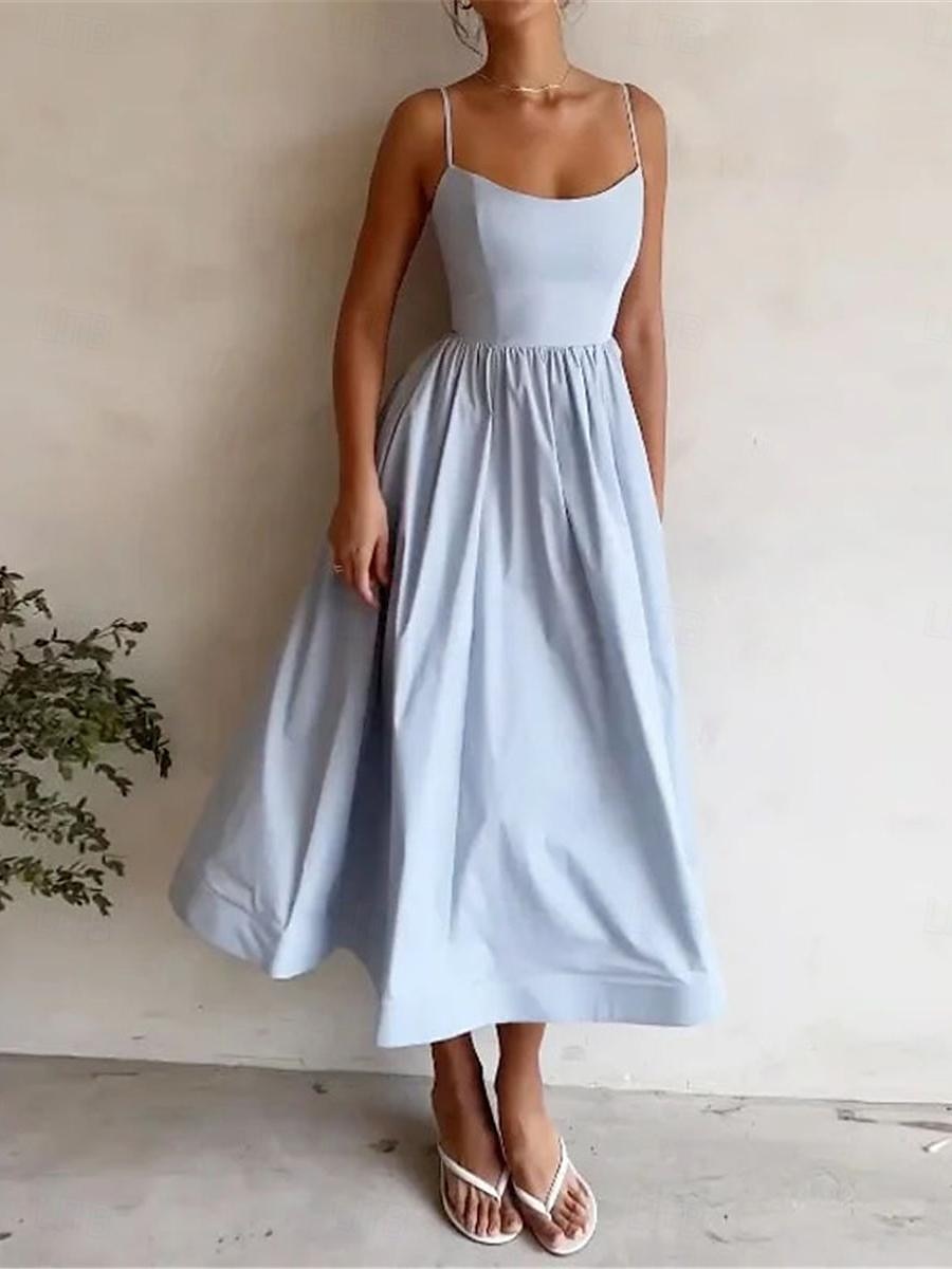 Női Maxiruha Fehér ruha Ballagási ruha hétköznapi ruha Swing ruha Elegáns Utcai sikk Maxi Vakáció Utca Szabadság Normál Ujjatlan Pántos Fehér Arcpír rózsaszín Medence Bíbor Nyár 2025 - $41.99 –P4