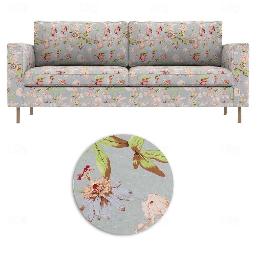 Capa de Sofá de 2 Lugares 3 Lugares 100% Algodão Capa Floral com Almofada de 2025 por $268.49 –P7
