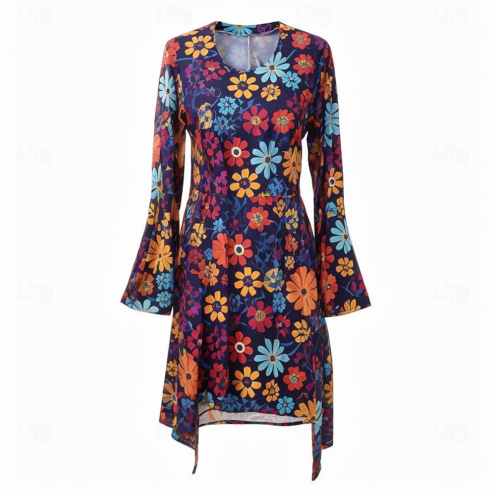 Rétro Vintage Années 1970 Déguisement Années 70 Femme Manche cloche Hippie Fleur / Floral Col en U Déguisement Femmes Halloween Carnaval Mascarade Soirée Tenue quotidienne Défilé de la Fierté Adulte de 2025 ? $23.99 –P7