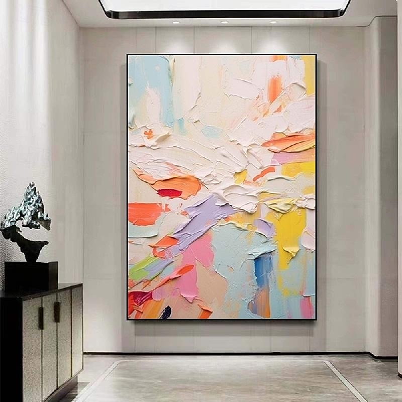 buntes Messergemälde großes handgemachtes buntes abstraktes Gemälde strukturiertes abstraktes Gemälde handgemalte abstrakte Kunst buntes Gemälde große Leinwandkunst moderne Kunst Malerei 2025 - $116.99 –P6