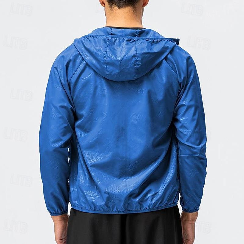 Men's Hiking Jacket Rain Jacket Outdoor Floral Botanical Portable Anti-Mosquito Quick Dry Lightweight Top Single Slider Full Length Visible Zipper Fishing Climbing Beach Light Pink Dark Grey Black 2025 - $2.99 –P9