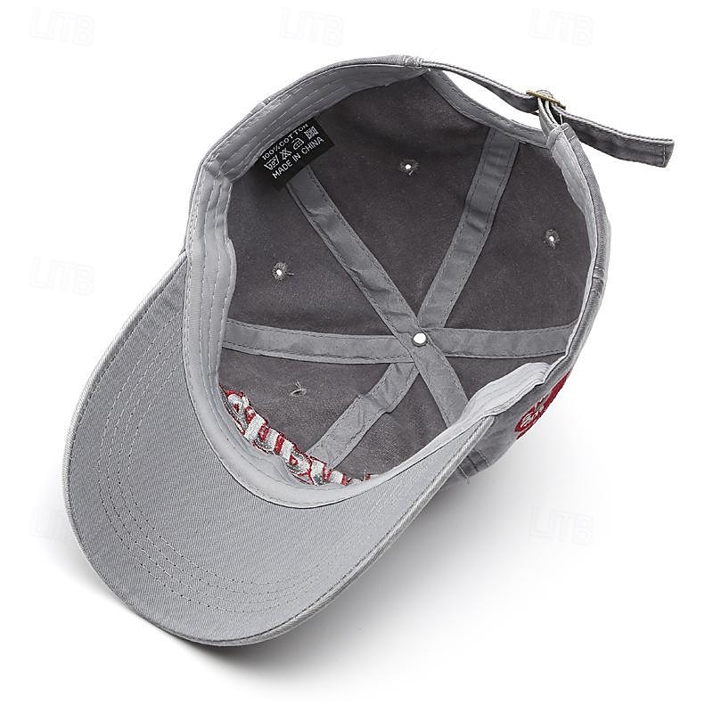 Herr Basebollkeps Solhatt Trucker Hat Svart Gul Bomull Broderad Mode Ledigt Gata Dagligen Bokstav Justerbara Solskyddskräm Andningsfunktion 2025 - €6.99 –P9