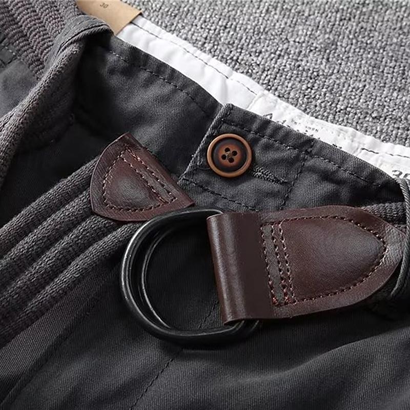 Men's Tactical Shorts Cargo Shorts Shorts Buttons Drawstring Multi Pocket Plain Wearable Short Outdoor Daily Camping & Hiking Fashion Classic Black White 2025 - $26.99 –P17