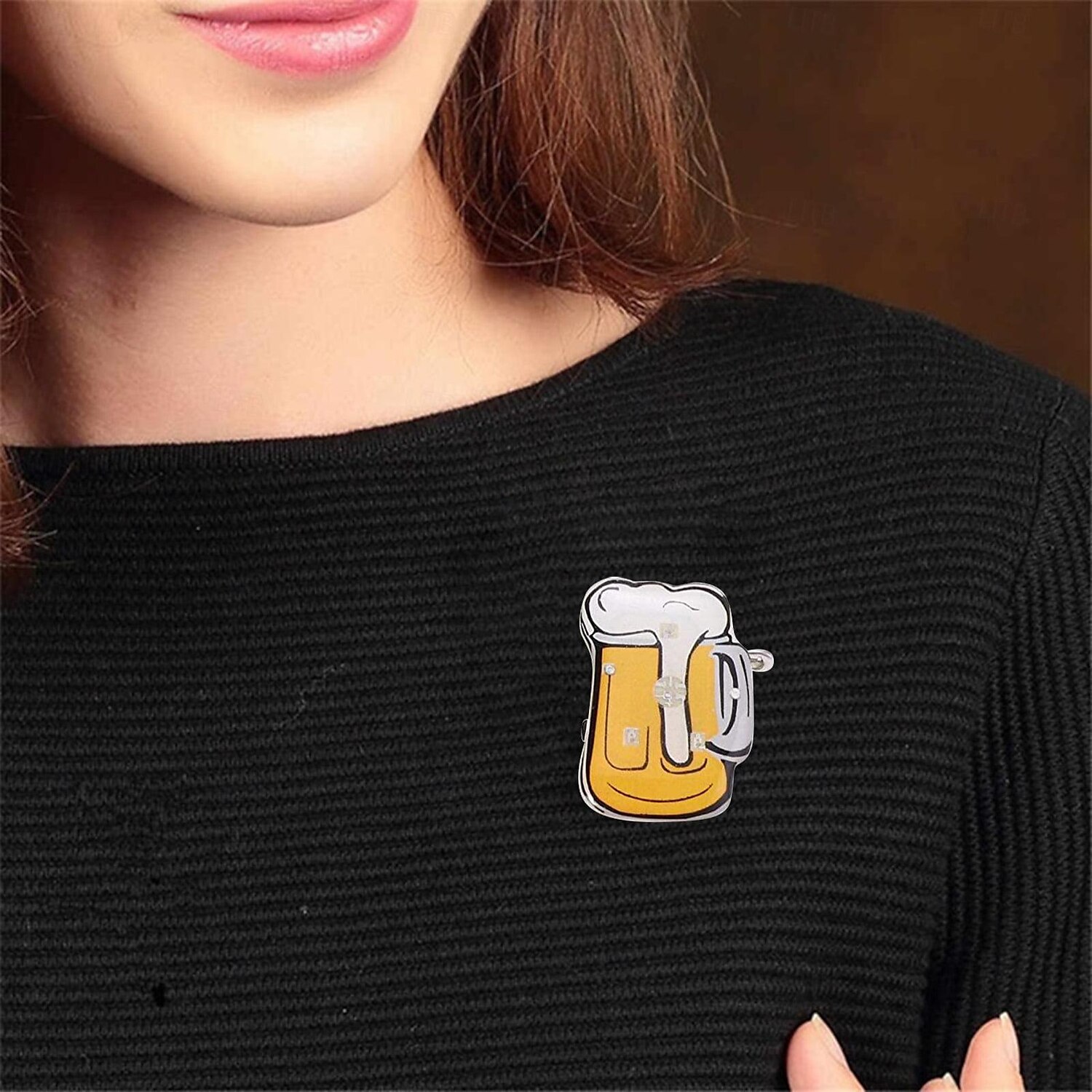 Oktoberfest Series Flash Brooch Mug Flash Name Tag Oktoberfest Decoration Small Gift 2025 - $16.49 –P5