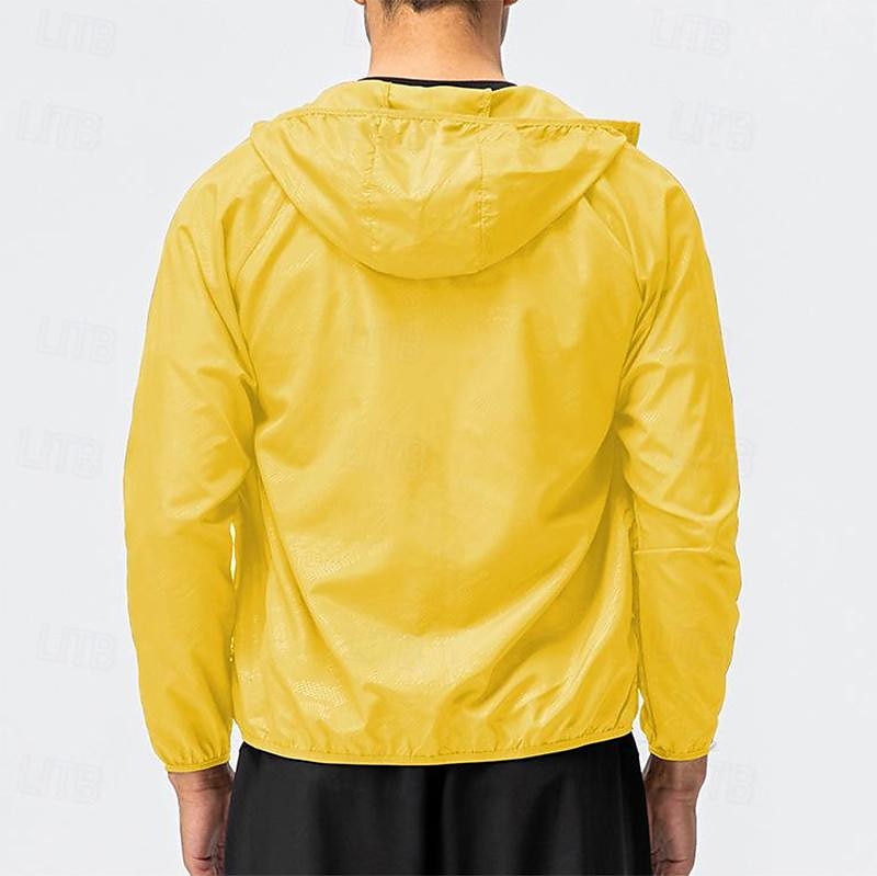 Men's Hiking Jacket Rain Jacket Outdoor Floral Botanical Portable Anti-Mosquito Quick Dry Lightweight Top Single Slider Full Length Visible Zipper Fishing Climbing Beach Light Pink Dark Grey Black 2025 - $2.99 –P5