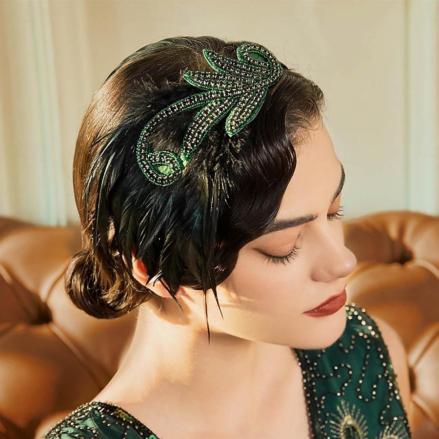 1920-as évek A nagy Gatsby Flapper fejpánt A nagy Gatsby Esküvői Vendég Gallér nélküli Női Mindszentek napja Farsang Álarcos mulatság Parti Álarcos mulatság Esküvői fogadás Felnőttek Hajszalag Minden 2025 - $16.99 –P11