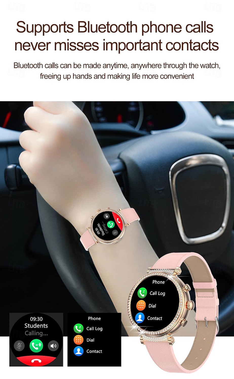 2025年 696 TK28 スマートウォッチ 1.27 インチ スマートブレスレット ブルートゥース ECG + PPG 歩数計 着信通知 と互換性があります Android iOS 女性 ハンドフリーコール メッセージ受信通知 IP 67 41mmの時計ケース コレクション – $75.99 –P4