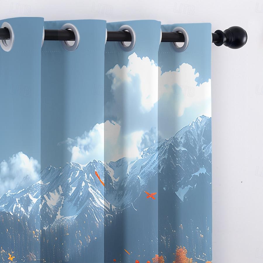 privacidade de cortina externa à prova d'água, cortinas deslizantes para pátio, cortinas de pérgula com ilhós e paisagem florestal para gazebo, varanda, varanda, festa, 1 painel de 2026 por $41.99 –P7