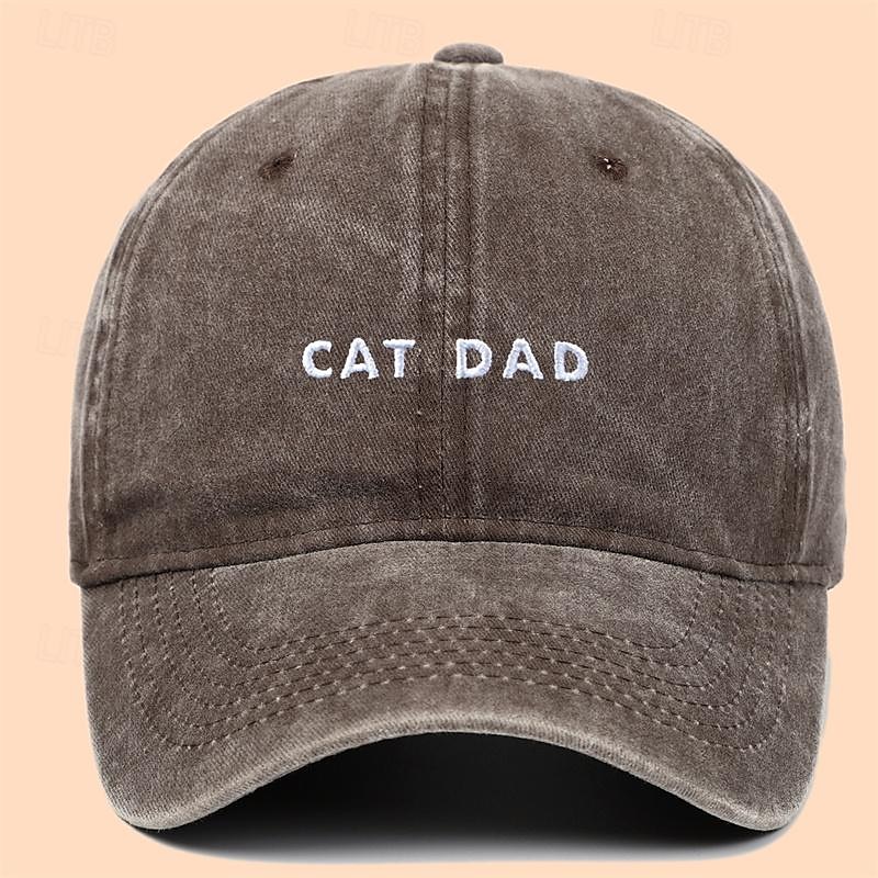 Herr Basebollkeps Solhatt Trucker Hat Svart Vin Bomull Broderad Mode Ledigt Gata Dagligen Bokstav Justerbara Solskyddskräm Andningsfunktion 2025 - $8.99 –P5