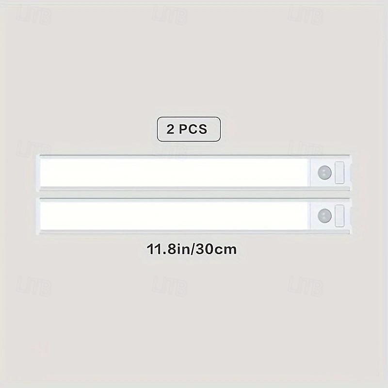 2 stuks led bewegingssensorlicht, usb oplaadbaar onder kastverlichting draadloos, magnetisch voor keuken, kast en trap - instelbare kleurtemperatuur en helderheid 2025 - $21.99 –P13
