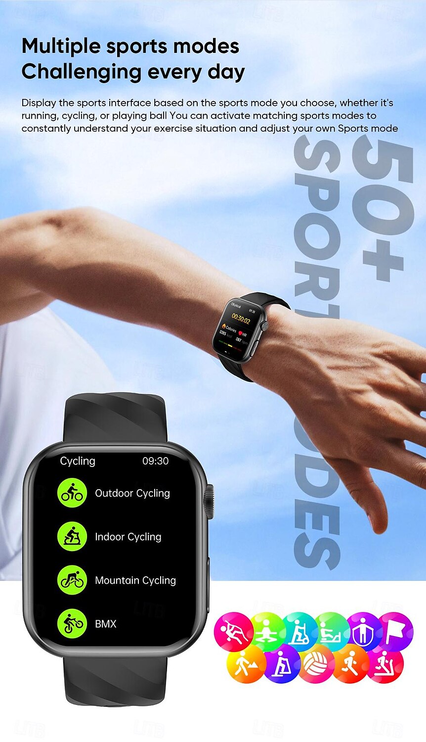 iMosi MT500 Smart Watch 1.97 inch Smartwatch Fitness Running Watch Bluetooth ECG+PPG Temperature Monitoring Pedometer Compatible with Android iOS Women Men Hands-Free Calls Waterproof Media Control 2025 - $74.99 –P13