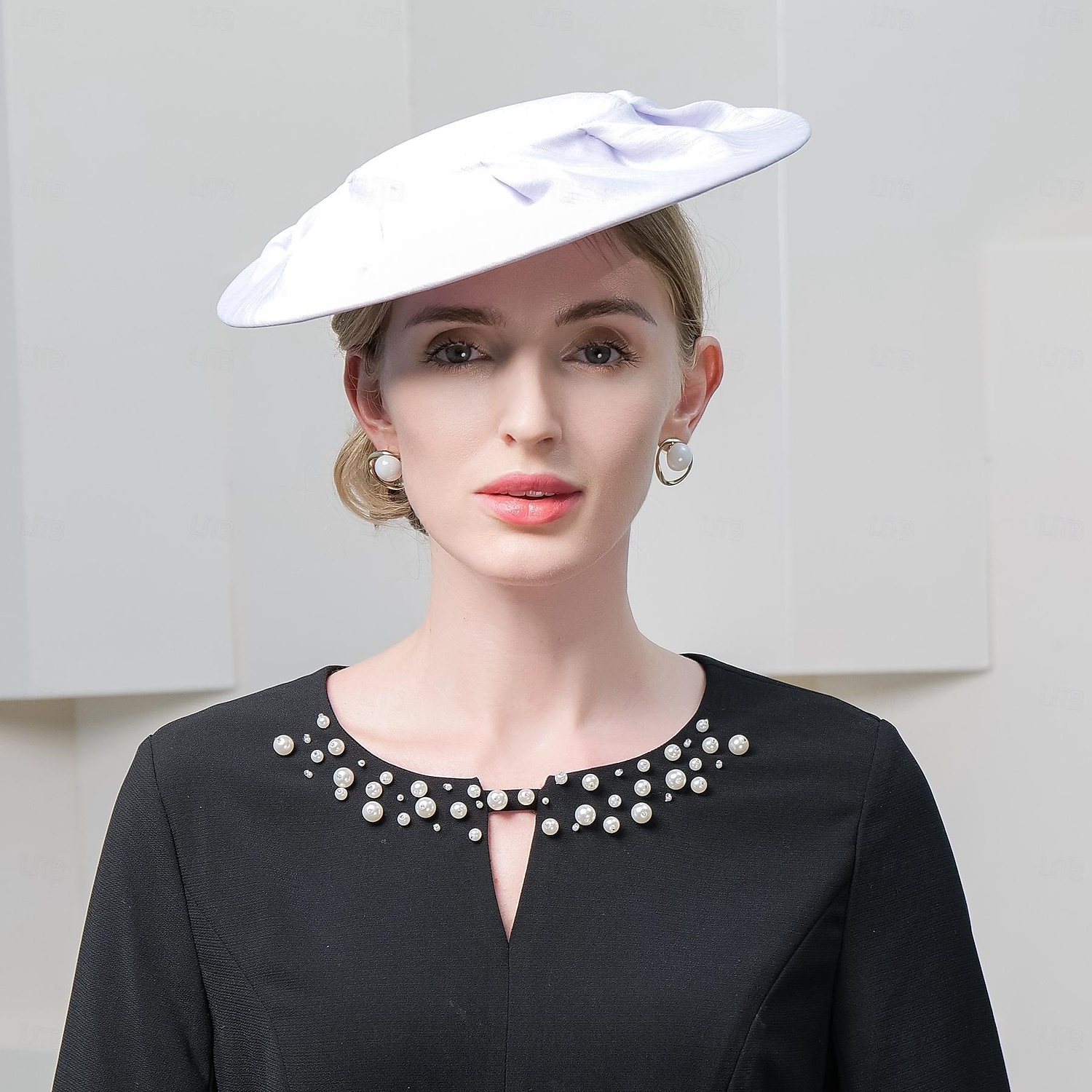 Fejfedők 100% Vászon Csészealj kalap Zsúr Lóverseny Elegáns Brit Val vel Sapka Sisak Fejfedők 2025 - $30.99 –P2