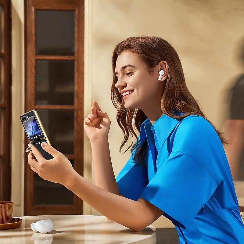 телефон Кейс для Назначение SSamsung Galaxy Z Flip 5 Z Flip 4 Z Flip 3 Кейс на заднюю панель и протектор экрана Кольцо Пряжка Защита от удара Ретро ТПУ Металл Кожа PU 2025 - $27.99 –P4