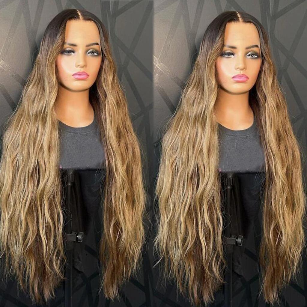 Perruque Cheveux Naturel Rémy 13x4 devant en dentelle Cheveux Vietnamiens Ondulation Multicolore Partie médiane Femme Densité 130% 150% Cheveux Colorés Mèches Colorées / Balayées 100% vierge Pré-plumé de 2025 ? $213.69 –P2