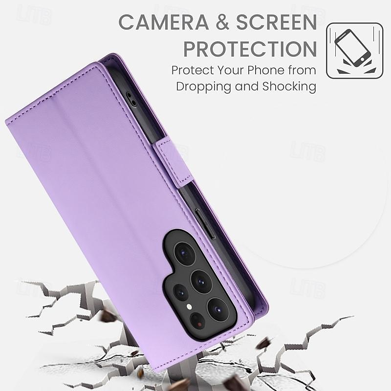 Phone Case For Samsung Galaxy A55 A35 A25 A15 5G A54 A34 A14 A73 A53 A33 A23 A13 A72 A52 A32 A22 A12 S25 Ultra Back Cover with Stand Holder Magnetic Card Slot Retro TPU PU Leather 2025 - $18.99 –P15