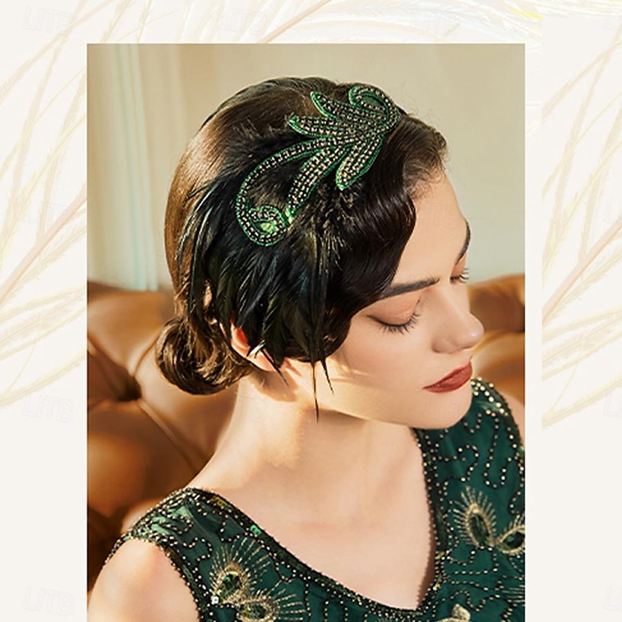 1920-as évek A nagy Gatsby Flapper fejpánt A nagy Gatsby Esküvői Vendég Gallér nélküli Női Mindszentek napja Farsang Álarcos mulatság Parti Álarcos mulatság Esküvői fogadás Felnőttek Hajszalag Minden 2025 - $16.99 –P1