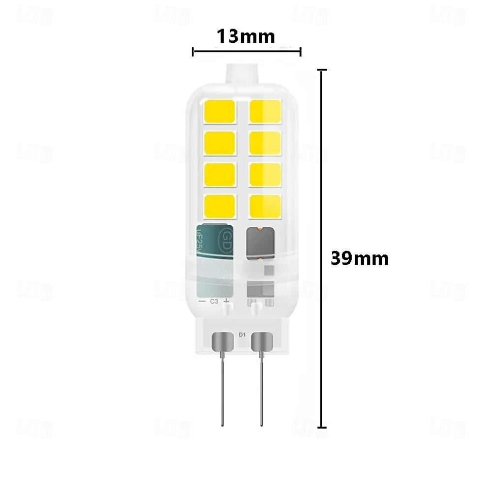 6/10 قطع g4 led مصباح الذرة، g4 led ثنائي دبوس لمبة ac/dc12v 3 واط 16 المصابيح 2835 smd لا وميض لمبة حبة استبدال 30 واط مصباح هالوجين المنزل أضواء الثريا 2025 - $21.99 –P1