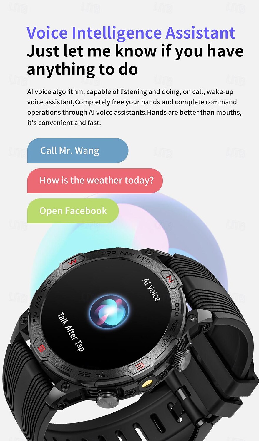 LOKMAT ZEUS 7 PRO Smart Watch 1.43 inch Smartwatch Fitness Running Watch Bluetooth Pedometer Call Reminder Activity Tracker Compatible with Android iOS Women Men Long Standby Hands-Free Calls 2025 - $57.99 –P6