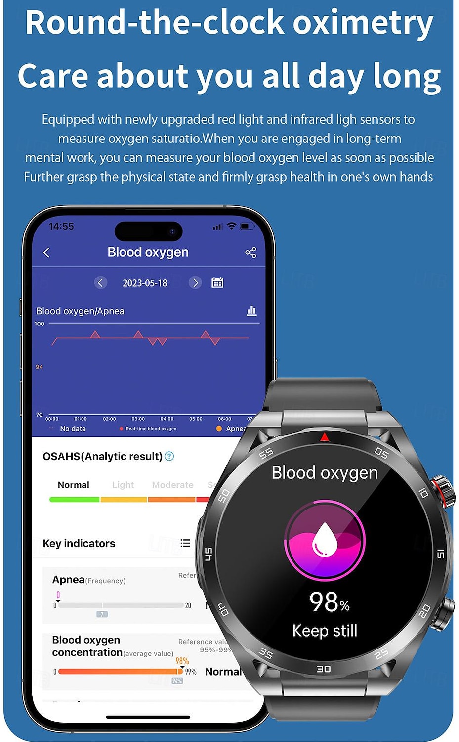 iMosi ET450 Smart Watch 1.39 inch Smartwatch Fitness Running Watch Bluetooth ECG+PPG Temperature Monitoring Pedometer Compatible with Android iOS Women Men Long Standby Hands-Free Calls Waterproof IP 2025 - $71.99 –P10