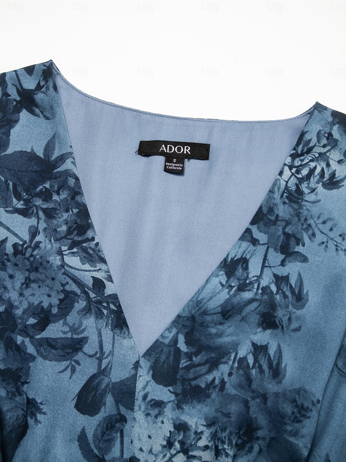 rochie de nunta dama rochie florala rochie de vara rochie lunga rochie maxi albastru maneca scurta flori flori/plante decolteu in v talie elastica imprimare primavara & vara decolteu in v-fata 2025 - $87.99 –P5