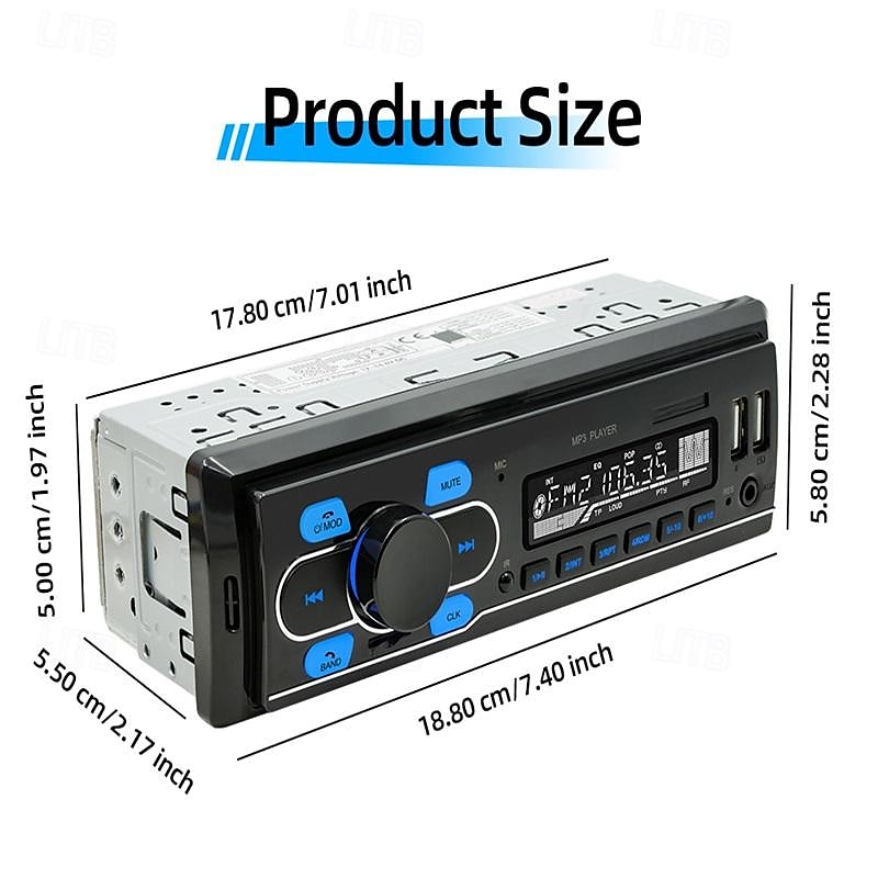 1din DAB 12V Car Radio Autoradio Bluetooth/FM/USB/SD/AUX-in Stereo AI Voice Colorful Lights In-dash Car MP3 Player D3300 2025 - $87.99 –P6