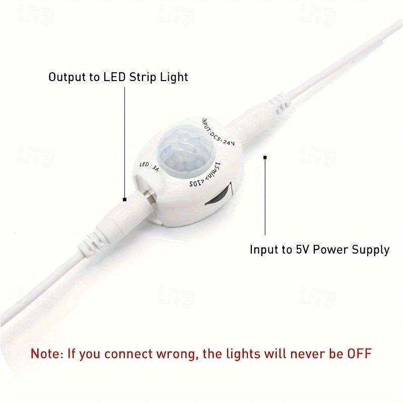 USB Wireless PIR Motion Sensor LED Strip Lights 5M 300 LEDs 5V High Brightness COB LED Tape Kitchen Cabinet Smart Night Sensor Lamp 2025 - $15.49 –P9