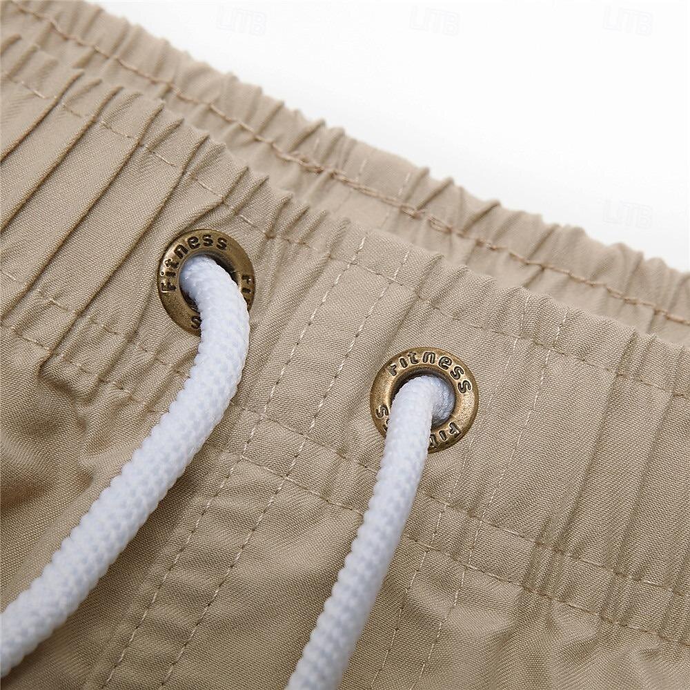 Homens Bermuda de Surf Shorts de Natação Calção Justo de Natação Com Cordão com forro de malha Cintura elástica Bandeiras Conforto Secagem Rápida Curto Feriado Praia Final de semana Moda Casual Preto de 2025 por $13.99 –P7