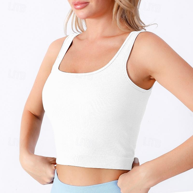 Per donna Canotta Scollo Tondo Leggero Confortevole Traspirante Sportivo Senza Maniche Sostegno leggero Gli sport Tinta unica Canotta Per Allenamento in Palestra Corsa Fitness Taglia piccola del 2025 a $17.99 –P2
