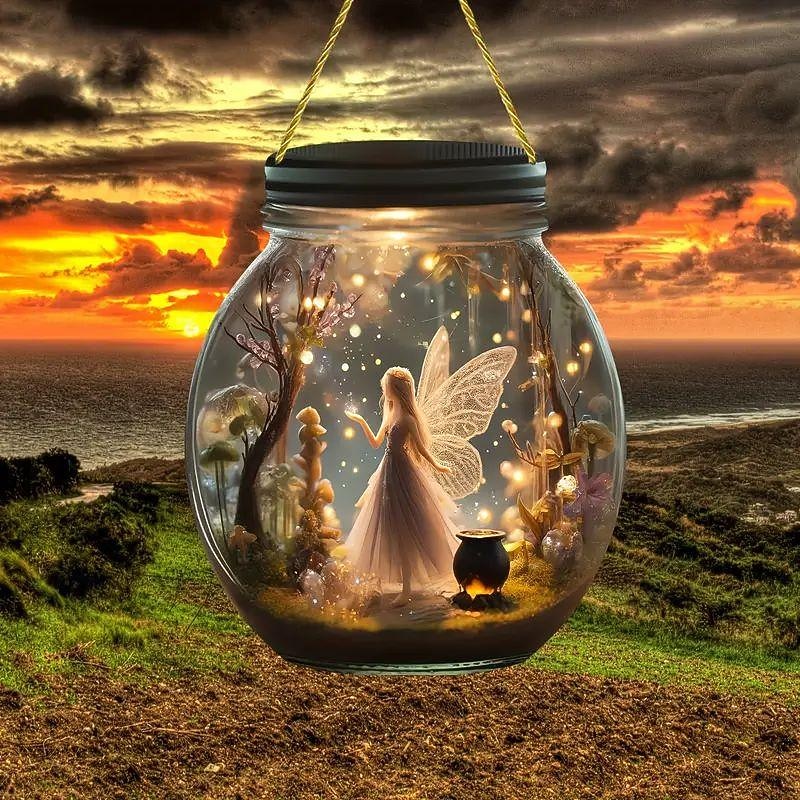 Световой ловец в форме агата на эльфийскую тематику - многофункциональная табличка сказочной принцессы для спальни, гостиной, кухни, двери, окна, садового украшения. 2025 - $14.49 –P4