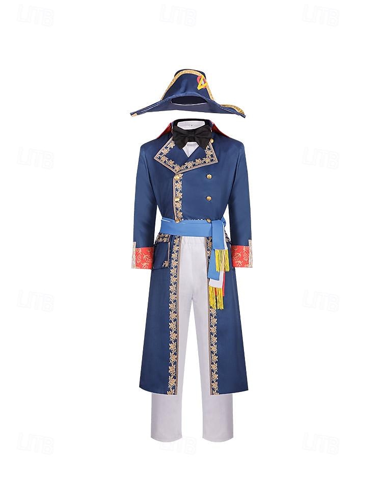 عتيق / معتق روكوكو العصر النابليوني معطف بنطلون ملابس نابليون ملابس تنكرية رجالي رويال عيد الرعب مهرجان حفلة تنكرية حفل / مساء كرنفال البندقية بالغين ربطة عنق معطف قميص 2026 - $108.99 –P5