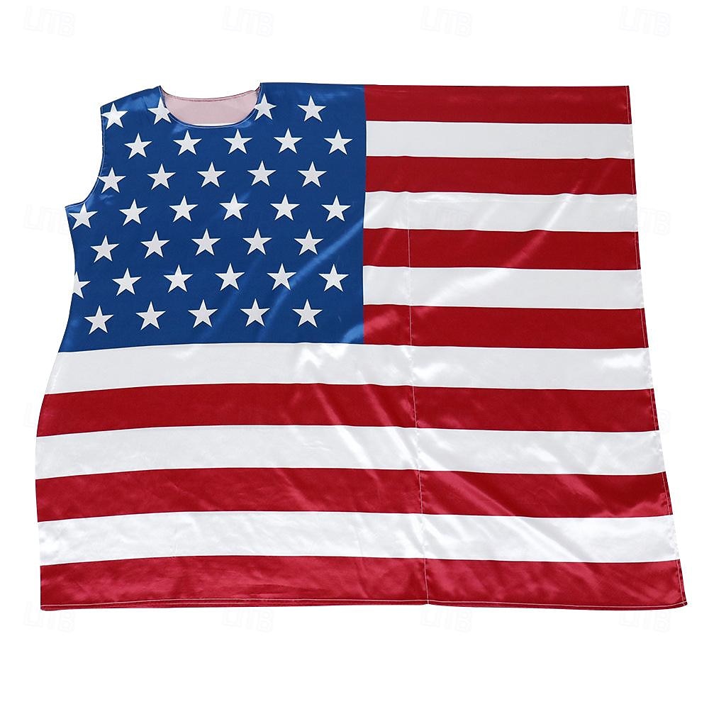 Amerikaanse Vlag Halloween 4 juli-kostuum Carnavalskostuum Grappig Volwassenen Dames Carnaval Onafhankelijkheidsdag 4 juli Prestatie Feest Gemakkelijke Halloween-kostuums Aankleden 2025 - $29.99 –P7