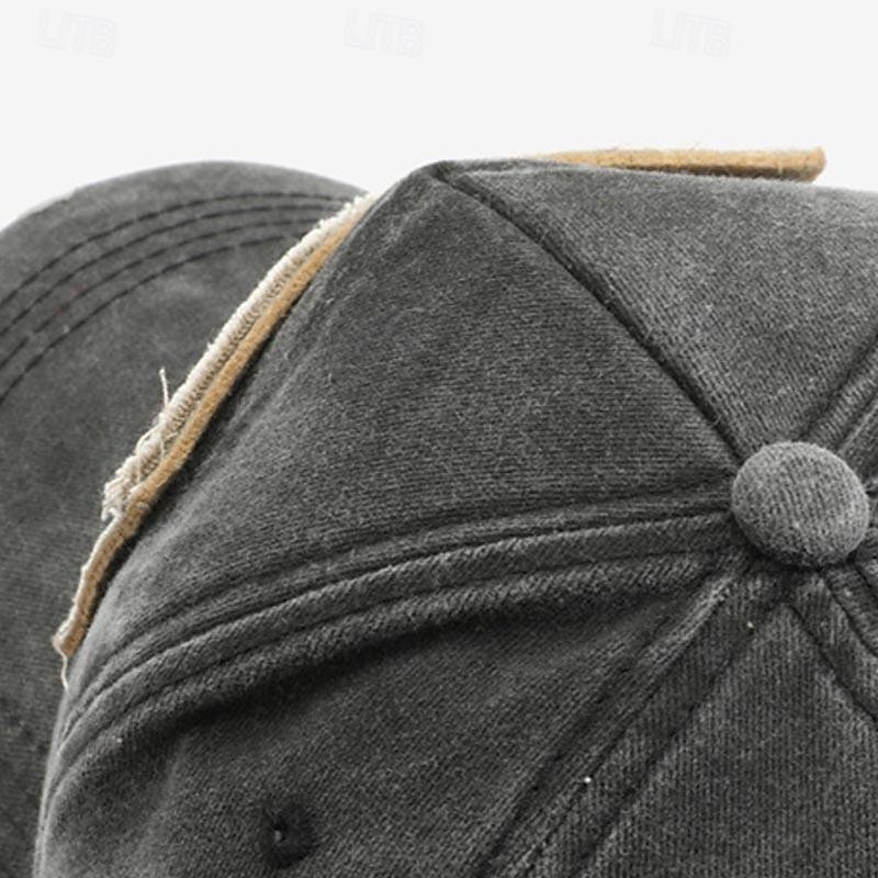 Herre Baseballcaps Solhatt Trucker Hat Svart Gul Bomull Broderi Mote Fritid Gate Daglig Bokstaver Justerbare Solkrem Pustende 2025 - $8.99 –P9