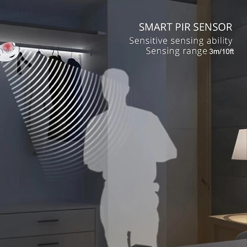 USB Wireless PIR Motion Sensor LED Strip Lights 5M 300 LEDs 5V High Brightness COB LED Tape Kitchen Cabinet Smart Night Sensor Lamp 2025 - $15.49 –P8