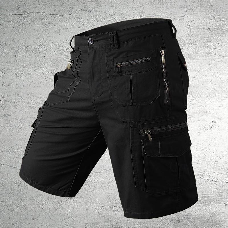 Homens Shorts táticos Bermuda Cargo Calção Shorts de Trilha Botões Bolso multi Tecido Vestível Curto Ao ar livre Diário Acampar e Caminhar Moda Clássico Preto Verde Claro de 2025 por $31.99 –P9