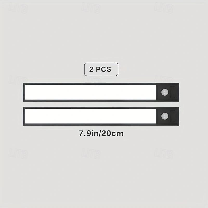 2 stuks led bewegingssensorlicht, usb oplaadbaar onder kastverlichting draadloos, magnetisch voor keuken, kast en trap - instelbare kleurtemperatuur en helderheid 2025 - $21.99 –P17