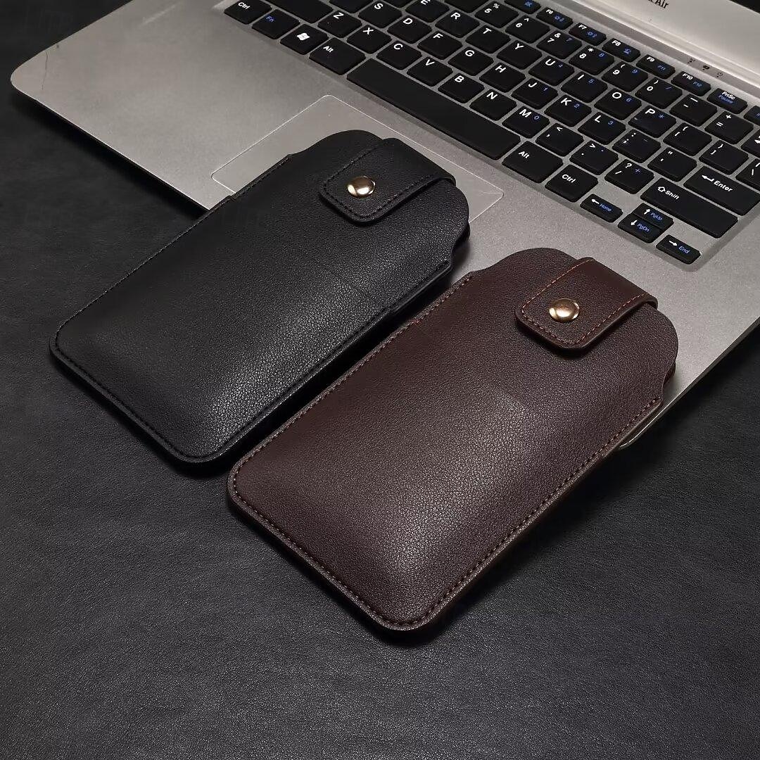 Hommes téléphone portable boucle étui ceinture taille sac accessoires pu cuir sac à main téléphone portefeuille vintage ceinture téléphone portable gaine de protection de 2025 ? $18.99 –P2