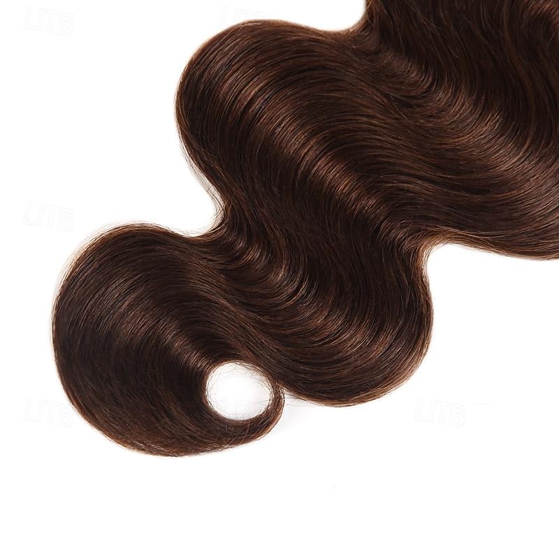 2 # body wave menselijk haar bundels braziliaanse bruin haar weven bundels bruin haarverlenging remy chocolade bot menselijk haar 3 stks 2025 - $149.99 –P11