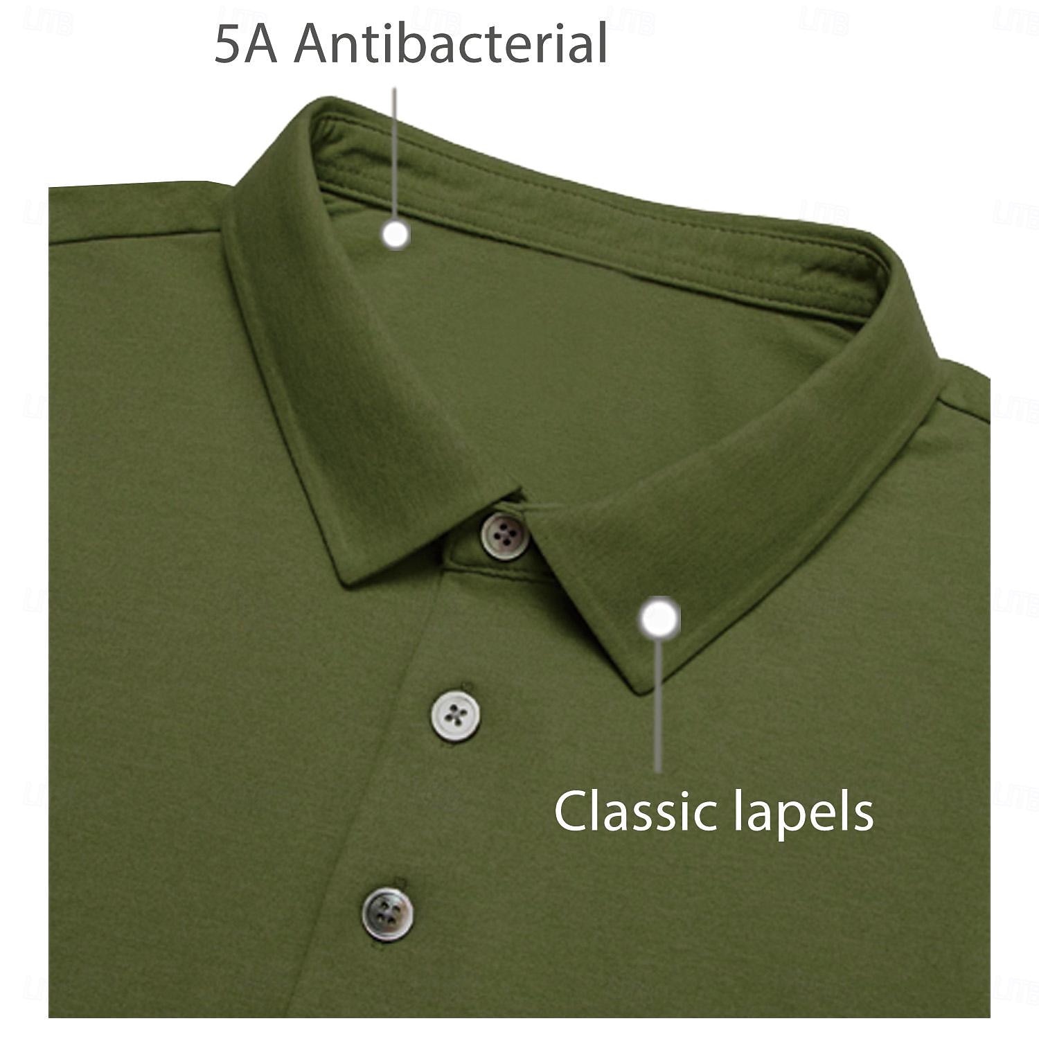 Poloshirt für Herren, Business, Freizeit, Revers, Kurzarm, modern, formell, einfarbig, Knopfleiste, Sommer, Marineblau, Blau, Grün 2025 - $23.99 –P3