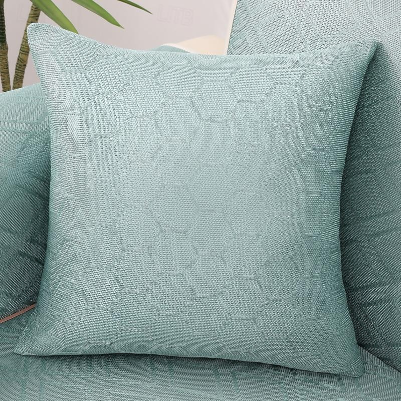 The New Double-Sided Ice Silk Pillow Geometric Hexagonal Summer Ice Back Pillow Sofa Living Room 2025 - $18.99 –P9