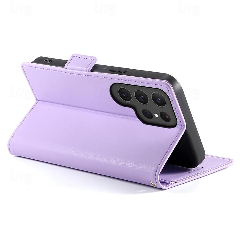 Etui na telefon do Samsung Galaxy A55 A35 A25 A15 5G A54 A34 A14 A73 A53 A33 A23 A13 A72 A52 A32 A22 A12 S25 Ultra tylna pokrywka z podstawka uchwytem magnetycznym slot na kartę retro TPU PU skóra 2025 - $18.99 –P4
