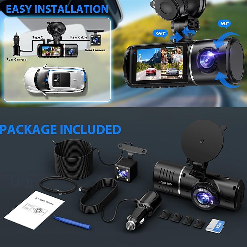 2.45 drievoudige opname 1080p720p480p loop video hd tachograaf 2025 - $64.99 –P7