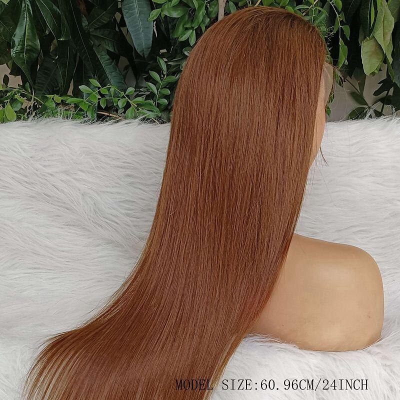parrucca in pizzo 360 per capelli umani 4# marrone trasparente dritto pizzo frontale parrucche per capelli umani del 2025 a $166.99 –P4