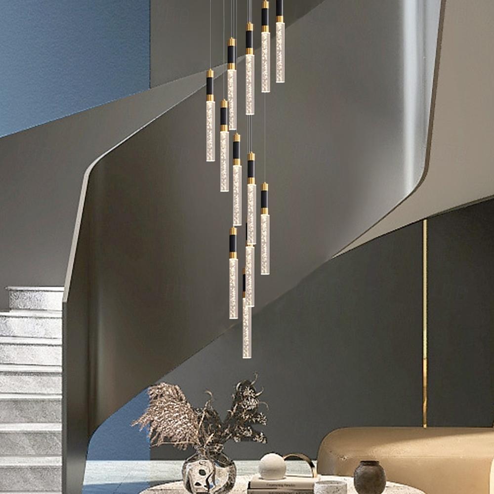 lampada a sospensione a led dimmerabile 35/84/50cm 3//5/8/10/12/15/18-luce lampadari di cristallo ingresso incasso plafoniera design cluster soggiorno bancone bar 85-265v dimmerabile solo con del 2025 a $168.99 –P15